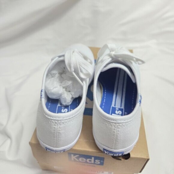NIB Keds Girls Champion Canvas Sneakers White Size 13.5 - Picture 6 of 11